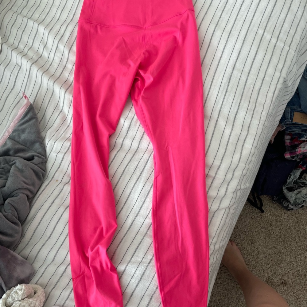 Nike pro leggings in bright pink size small!